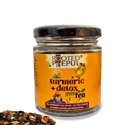 Turmeric Detox Green Tea | Lakadong Turmeric + Ginger + Black Pepper ...