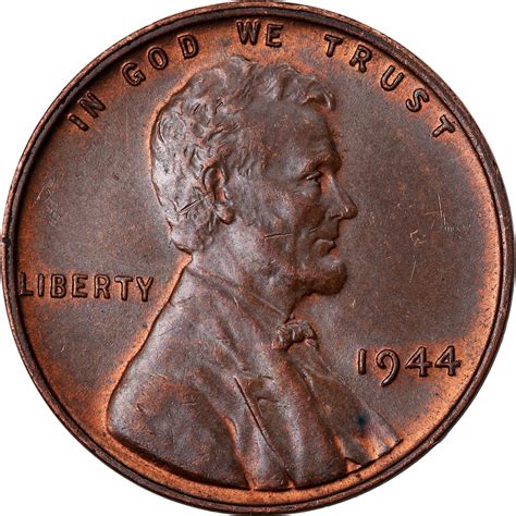 One Cent 1944 Wheat Penny, Coin from United States - Online Coin Club