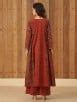Buy Maroon Ajrakh Hand Block Printed Cotton Embroidered Kurta | AJK-KRT ...
