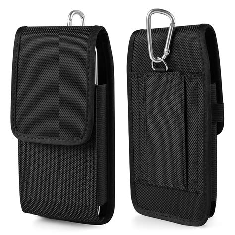 Rugged Nylon Belt Phone Holster Case Pouch Holder with Vertical ...