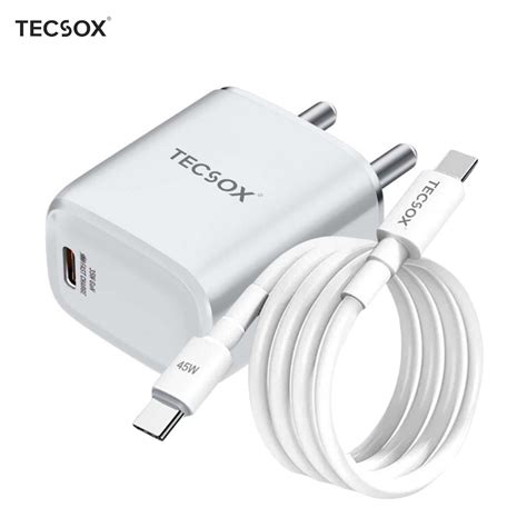 TecSox GAN Charger with Type C To C Cable | 35Watt | Compatible for ...