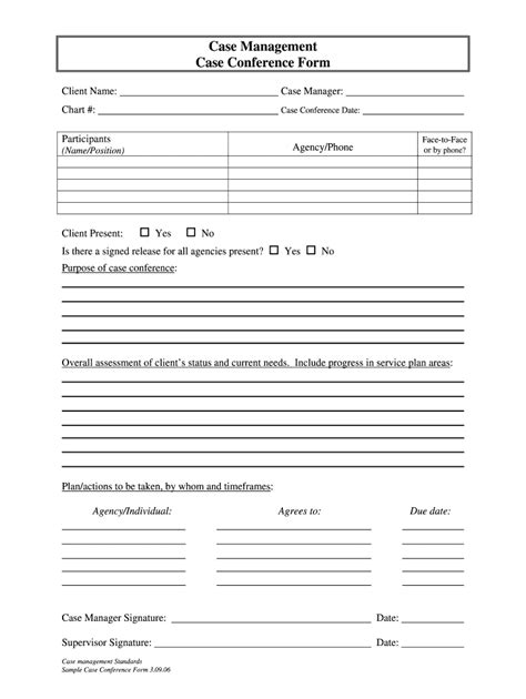 2006-2026 NY Case Management Case Conference Form - Blank Fillable ...
