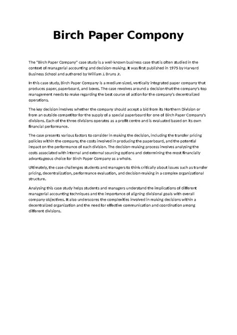 Birch Paper Compony - It was first published in 1975 by Harvard ...