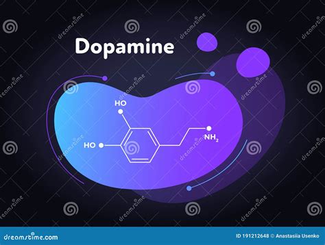 Dopamine Structure Cartoon Vector | CartoonDealer.com #18447549