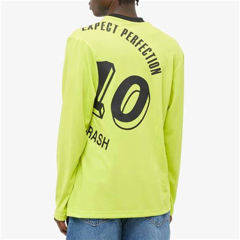 Martine Rose Men's Long Sleeve Twist Football T-Shirt in Fluorescent ...