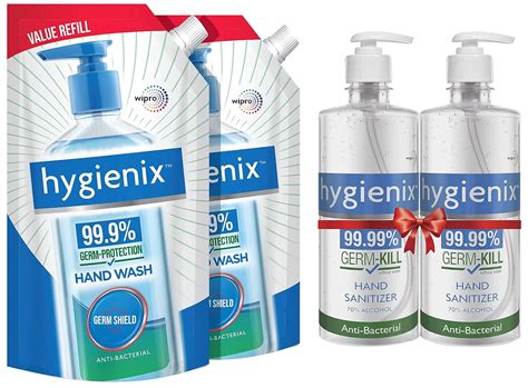 Hygienix Anti-Bacterial Hand Sanitizer Pump, 500ml(Pack Of 2 ...