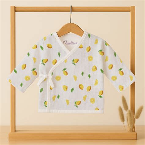 Kids Muslin Front Open Kimono | Lemon – Moms Home