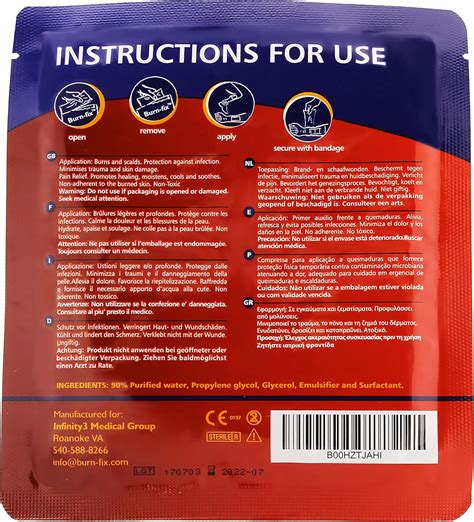 Buy Burn-FIX- 2 Pack-Burn Gel Dressing 4 X 4 Burn Care-First Aid ...