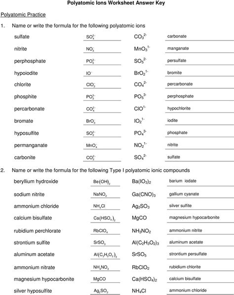 Image result for Binary Ionic Compounds Worksheet