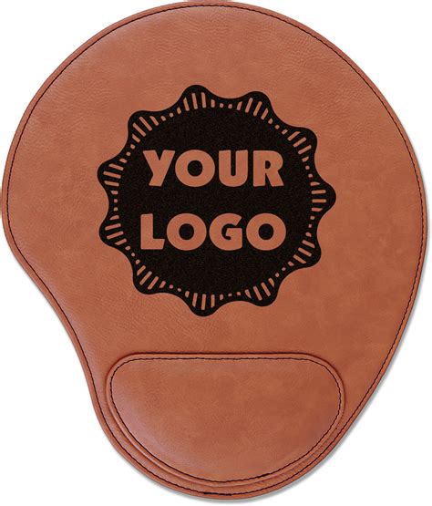 Logo & Company Name Leatherette Mouse Pad with Wrist Support ...