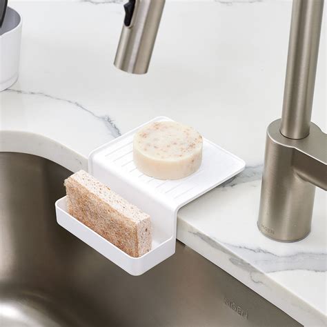 Interdesign RPP Double Suction Sink Caddy - White