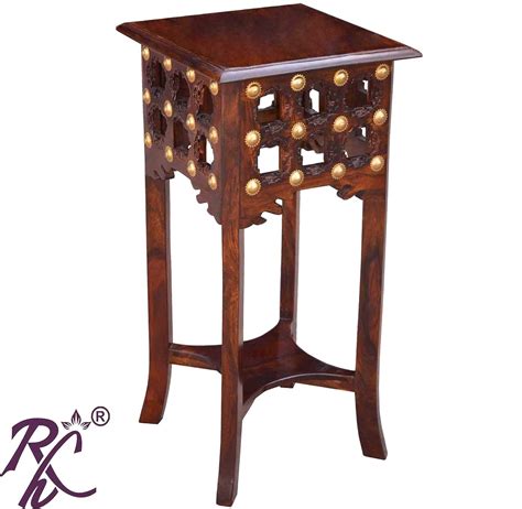 RAJ HANDICRAFT Solid Wood Telephone Stand | Corner Stand | Side Table ...