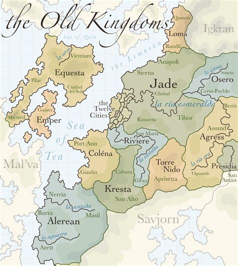 Map of 'the Old Kingdoms' for my book. Thoughts? : r/mapmaking