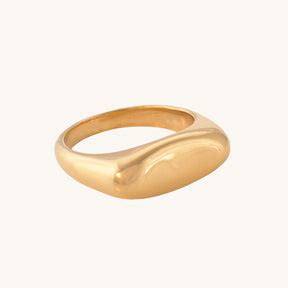 Buy Bold Oval Ring- 18k Gold Plated online- Palmonas – PALMONAS