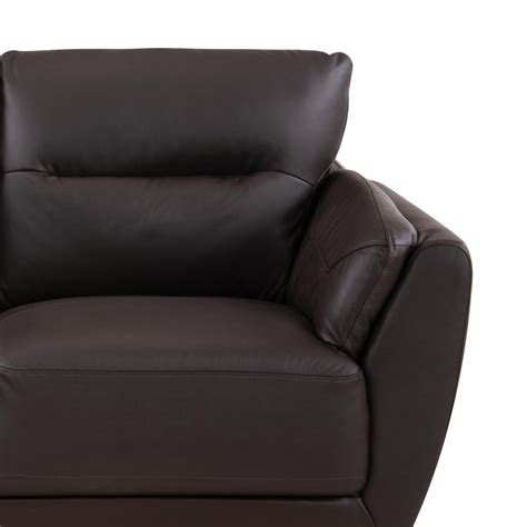 Buy Johanna Three Seater Choco Brown Leather Sofa Online Durian