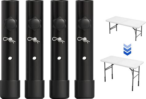Amazon.com: (4-PACK) Folding Table Leg Extenders, Highly Durable Steel ...