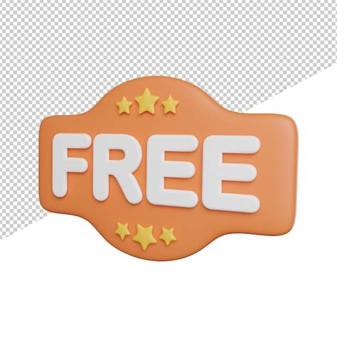 Free product promotion side view 3d rendering icon illustration on ...