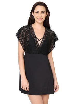 Buy Wacoal Gaia Collection Short Lacy Babydoll Chemise Black Online
