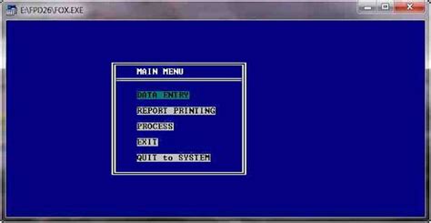 Creating menu in Foxpro for DOS | Live to Learn!