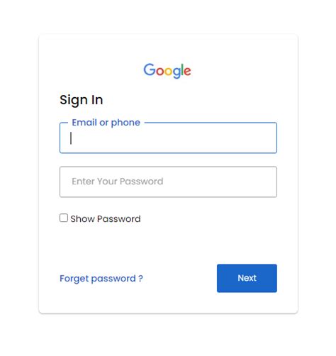 Creating Google Login Form Design in CSS