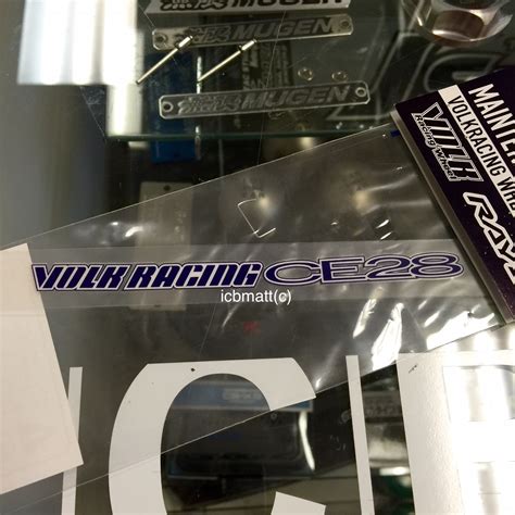 Rays Engineering Volk Racing CE28 Blue Replacement Wheel Lip Decals 14" 15"