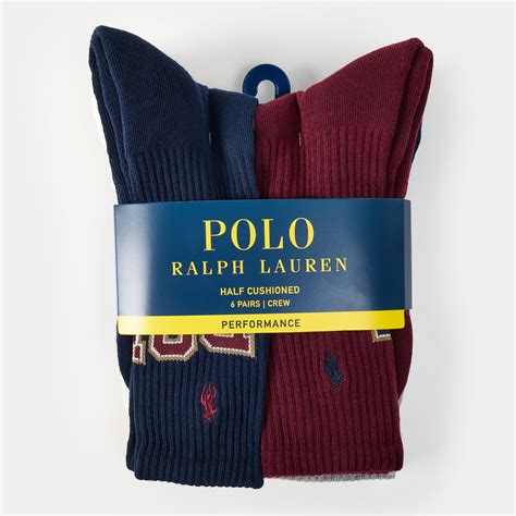 Polo Ralph Lauren Bodywear Men's 6 Pack Varsity Crew Socks | Flannels