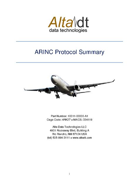 ARINC Protocol Summary: Overview of Key Specifications and Features ...