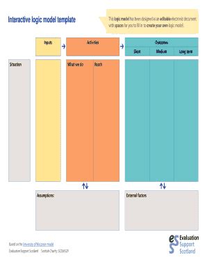 Logic Model Template Forms - Fillable & Printable Samples for PDF, Word ...