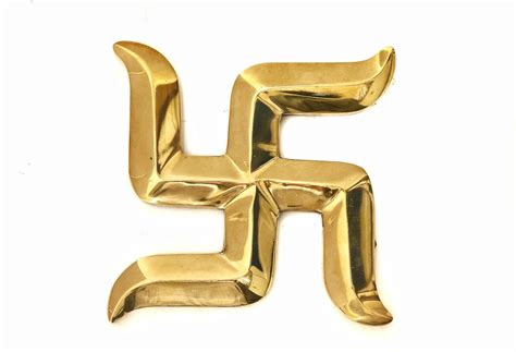 The Spiritual Living Pure Brass Swastik for Door Entrance II Religious ...