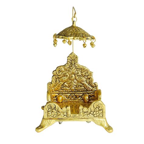 Buy Puja Singhasan Singhasan Metal Mat Aasan Throne and a Beautiful ...