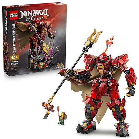 LEGO NINJAGO The Fire Knight Mech Building Kit 71846 Building Blocks ...