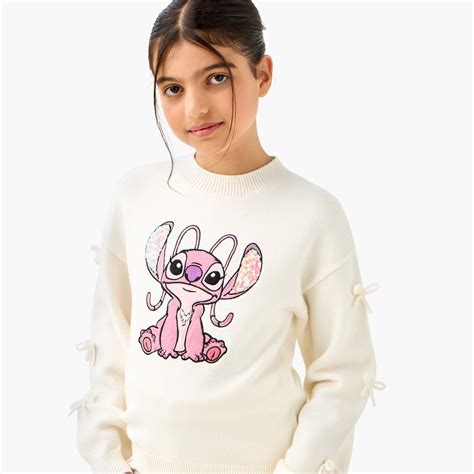 Buy Angel Embroidered Sweatshirt and Track Pant Set from Disney at just ...