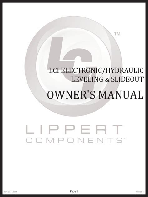 Image result for Lippert 3.0 Leveling System Manual