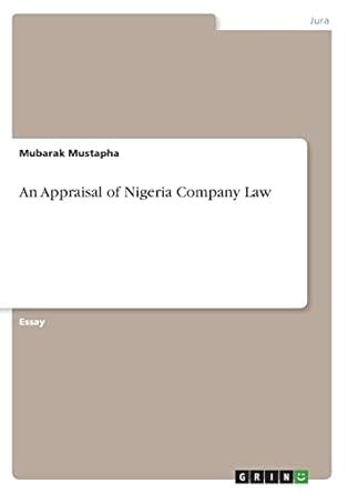 Buy An Appraisal of Nigeria Company Law Book Online at Low Prices in ...