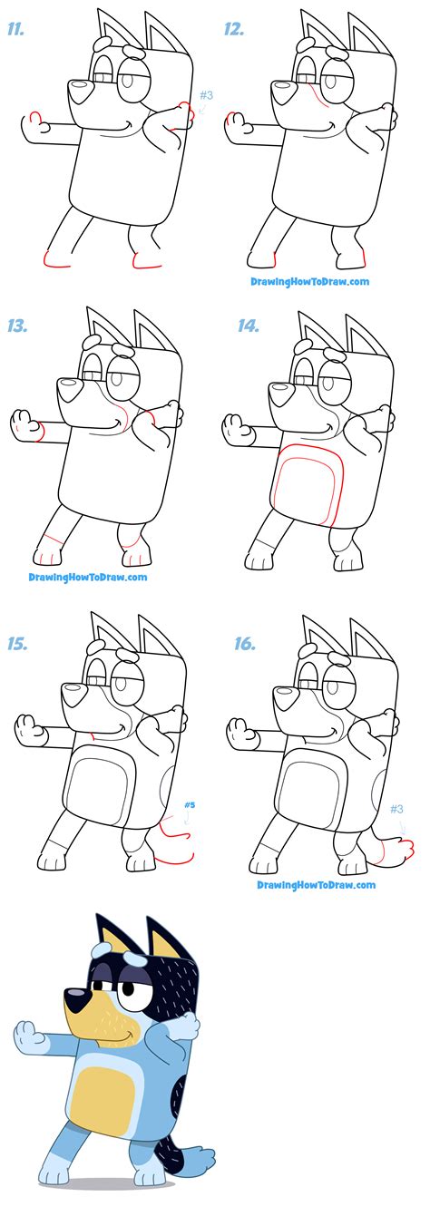 How To Draw Bluey Step By Step