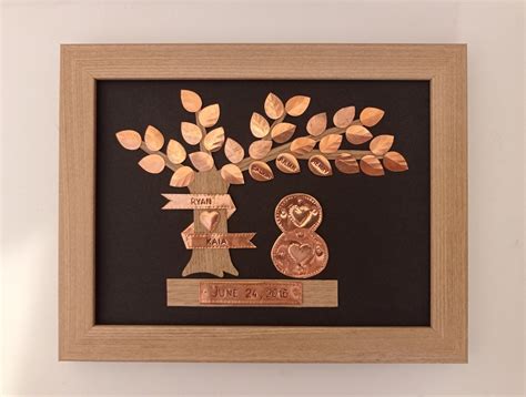 8th Wedding Anniversary Gift Bronze Wedding Eighth Wedding - Etsy