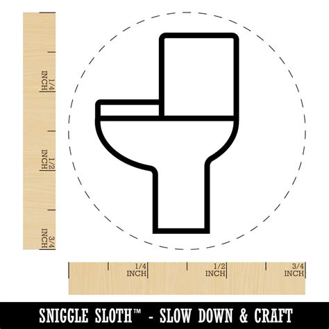 Toilet Symbol Outline Rubber Stamp for Stamping Crafting Planners, Size ...