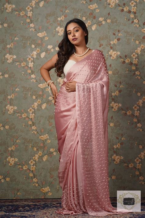 Onion Pink Pearl Paradise Saree - kreationbykj – Kreation by KJ