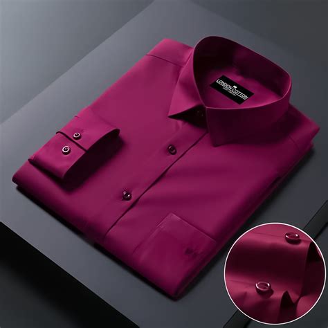 Maroon Premium Cotton Shirt for Men | London Cotton