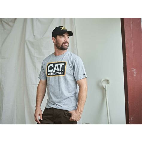 Caterpillar T Shirts Clearance India - Diesel Power Men Grey