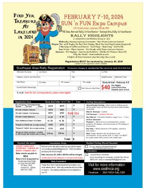 Fillable Online Find Your Treasure at Lakeland Southeast Area Rally ...