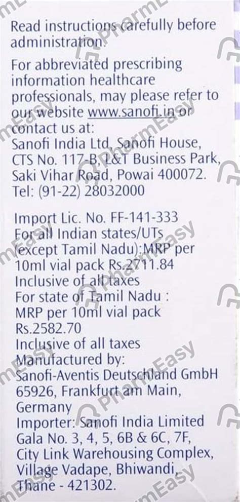 Lantus 100 IU/ML Solution For Injection (10): Uses, Side Effects, Price ...