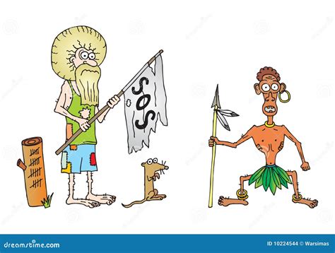 Robinson crusoe stock vector. Illustration of spear, friday - 10224544