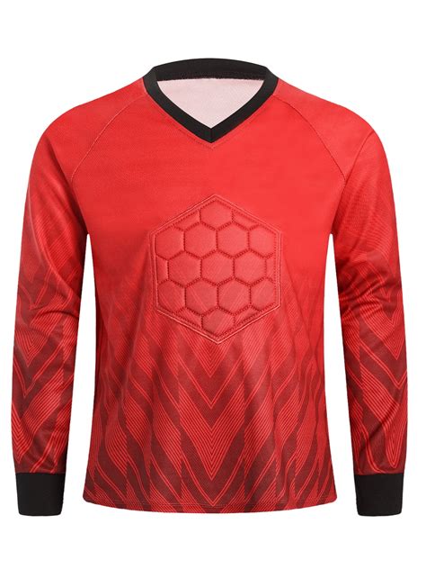 iEFiEL Kids Boys Soccer Jersey Long Sleeves Padded Goalie Shirt ...