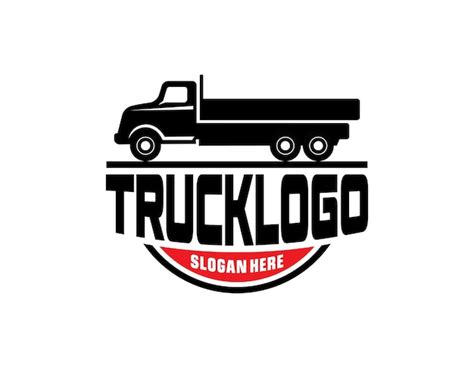 Transport logo silhouet vrachtwagen verschillende emblemen van ...