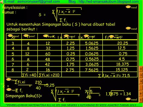 Image result for Simpangan Baku Examples