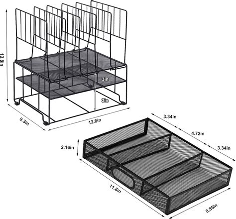 EOOUT Black Desk Organizer with Drawers and 5 India | Ubuy