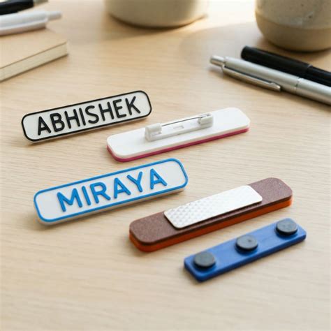 Customized Name Tags with Pins and magnets – FormSolid