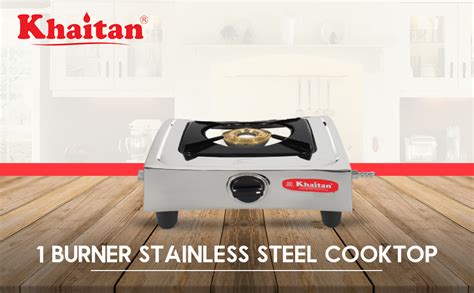 Khaitan Stainless Steel Classic 1 Brass Burner Manual Ignition LPG Gas ...