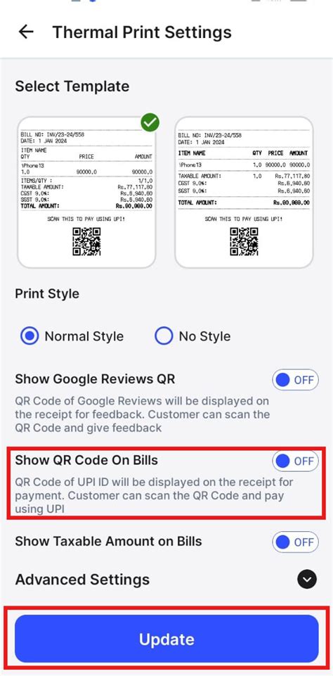 How to show UPI QR code on thermal prints in android? - Android - Swipe